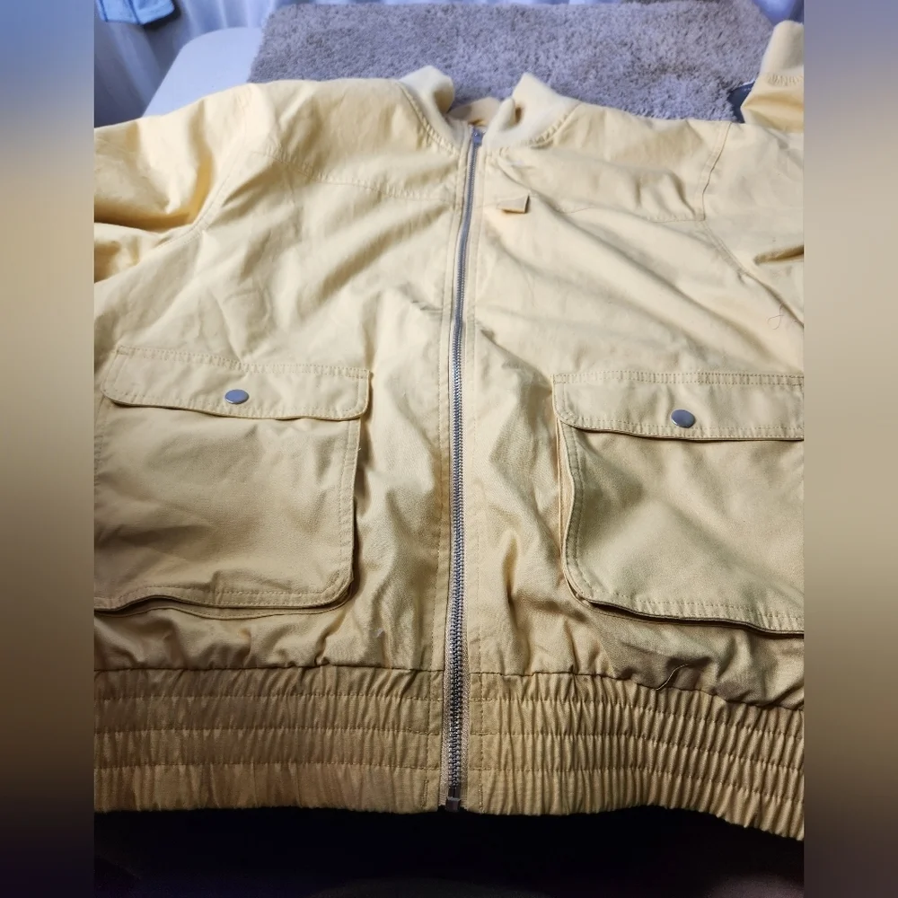Universal Thread Yellow Cargo Bomber Jacket XXL - Picture 7 of 16